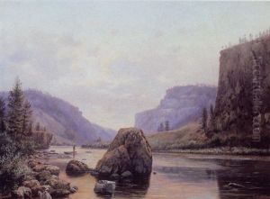 A Lone Figure On A River