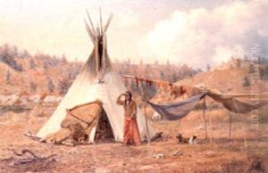 Camp In The Bitterroot by Ralph Earl Decamp