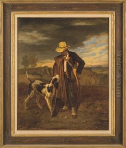 A Hunter And His Dog by Alexandre Gabriel Decamps
