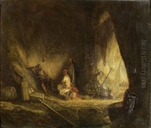 Brigands Dans Une Grotte