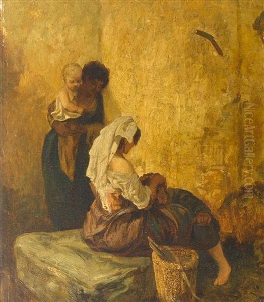 Interieur Mit Mutter Und Kinder - view 1
