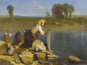 Wascherin Am See by Alexandre Gabriel Decamps