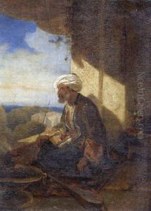 Fumeur De Narguile Sur Une Terrasse