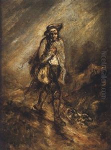 Chasseur Et Son Chien by Alexandre Gabriel Decamps
