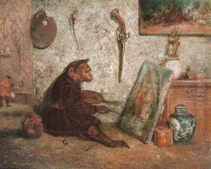Le Singe-peintre by Alexandre Gabriel Decamps