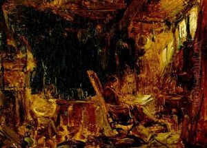 The Alchemist In His Laboratory by Alexandre Gabriel Decamps