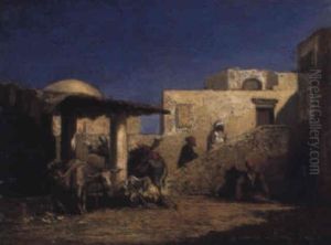 Un Village Turc by Alexandre Gabriel Decamps
