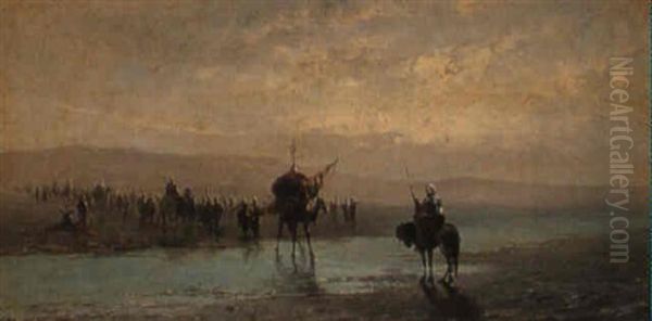 Arab Caravan In The Desert - view 1