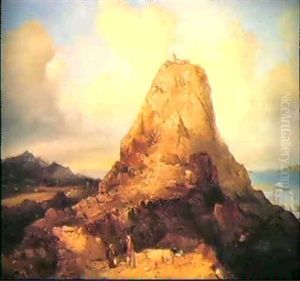 Arabs In A Cave By The Sea by Alexandre Gabriel Decamps