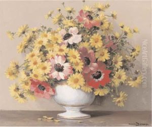 Summer Flowers In A China Bowl