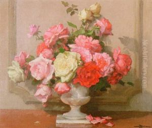 Le Bouquet De Roses by Maurice Alfred Decamps