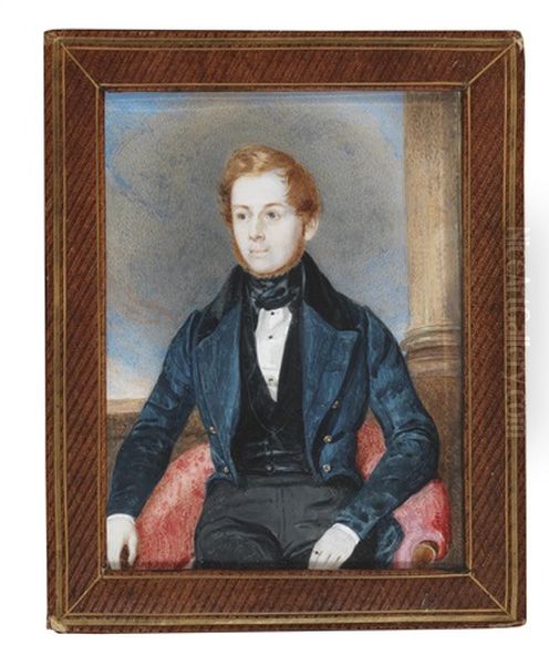 Portrait Of A Gentlemen With Reddish-blond Hair In A Black Jacket - view 1