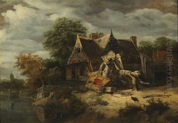 A Farmstead On The Banks Of A River - view 1