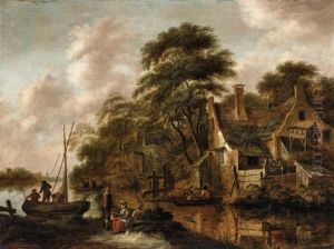 Large Farmstead On The Bank Of A River