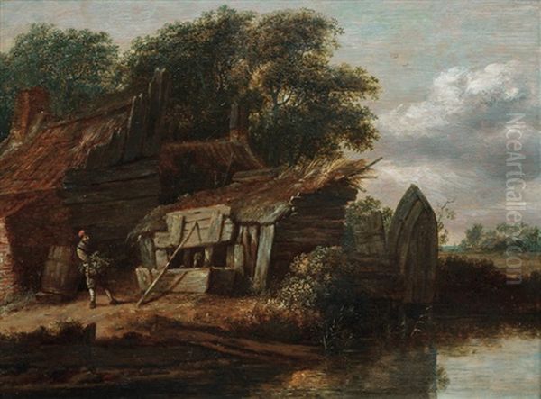 Landscape With Farmyard By The Water - view 1