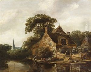 Maisons Au Bord D'un Fleuve by Cornelis Gerritsz Decker