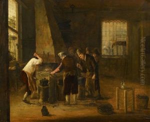 In Der Schmiede by Cornelis Gerritsz Decker