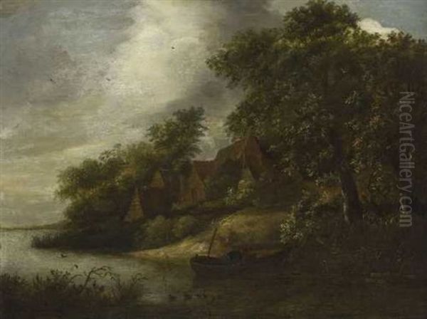 Haarlemer Landschaft Mit Bauernkaten An Einem Kanal - view 1