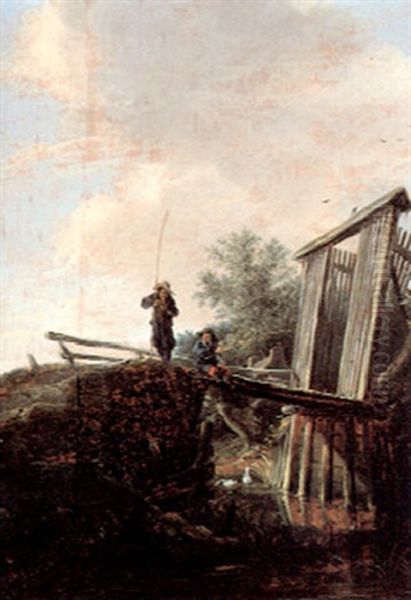 Fisherman On A Bridge - view 1