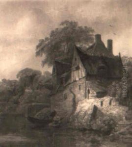 Ferme Fortifee Au Bord D'une Riviere by Cornelis Gerritsz Decker