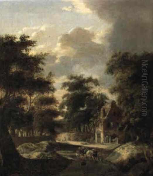 Landschaft Mit Hof, Hirten Und Herde - view 1