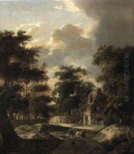 Landschaft Mit Hof, Hirten Und Herde by Cornelis Gerritsz Decker