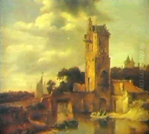 Landscape With A Bridge And Tower Beside A River