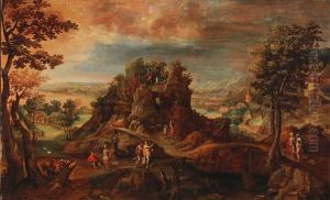 A Fantastic Landscape With The Sacrifice Of Isaac