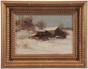 Barn In Snowy Landscape Barn In Snowy Landscape