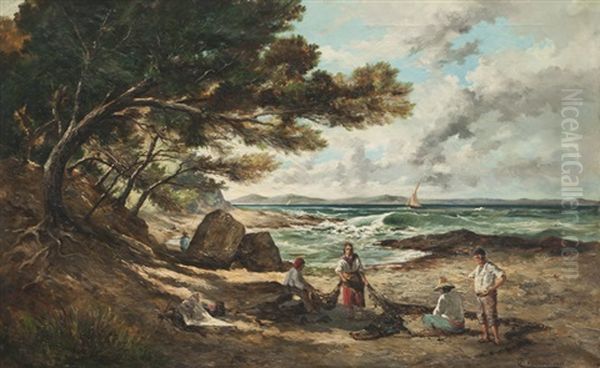 Pecheurs En Bord De Cote - view 1