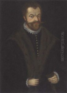 Portrait Of A Gentleman In A Fur-trimmed Coat And A White Ruff, Holding Gloves