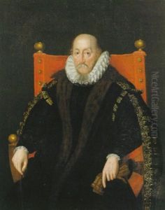 Portrait Of Sir Henry Norris Of Rycote, Oxfordshire by John Decritz the Elder