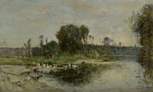 Canards Sur Un Etang