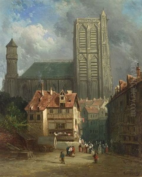 Village Scene, France - view 1