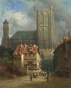 Village Scene, France Village Scene, France