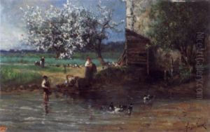 Bauern Am Fluss