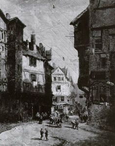 A Continental Street Scene by Alexandre Defaux