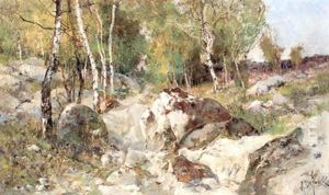 Chemin En Foret De Fontainebleau by Alexandre Defaux