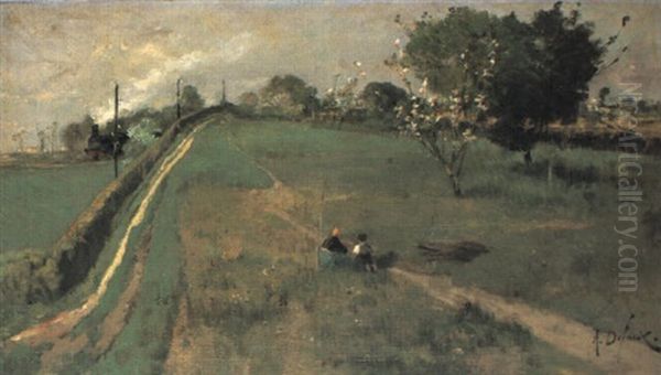 Scene Bucolique Dans Le Verger - view 1