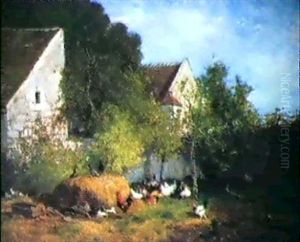 La Cour De Ferme by Alexandre Defaux