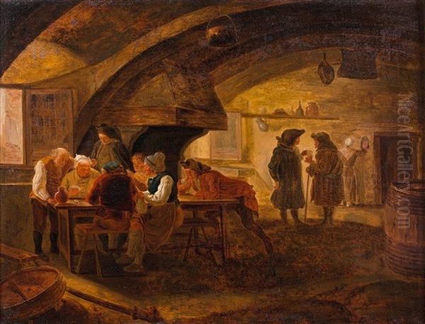 Joueurs De Cartes Dans Une Auberge - view 1