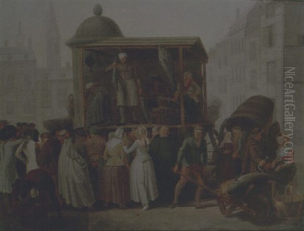 A Fish Market In A Town Square - view 1