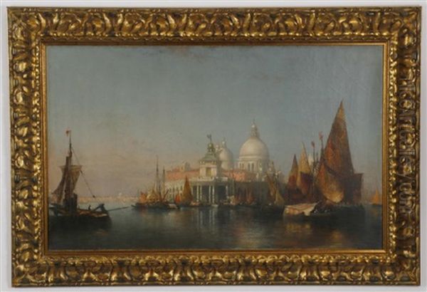 Morning In Venice--dogana (custom House) And Church Of The Santa Maria Della Salute - view 1