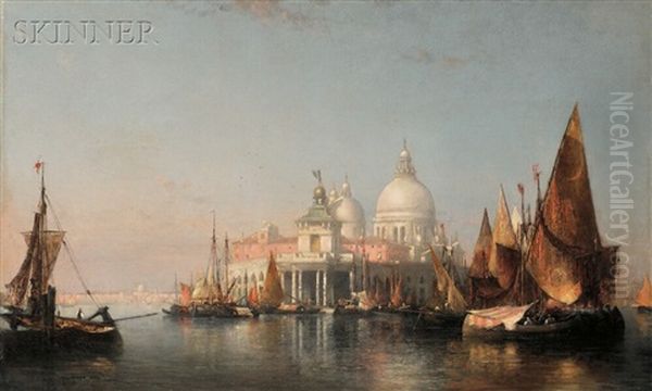 Morning In Venice--dogana (custom House) And Church Of The Santa Maria Della Salute - view 1