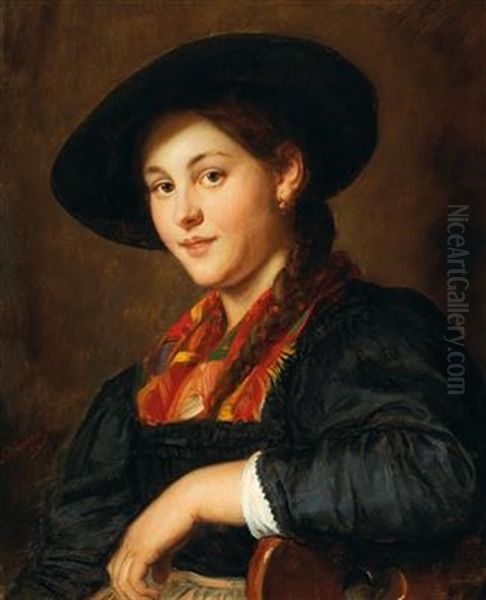 Young Girl In Traditional Costume - view 1