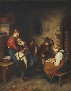 Lesestunde by Franz Von Defregger