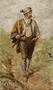 Farmer With Axe Returning Home