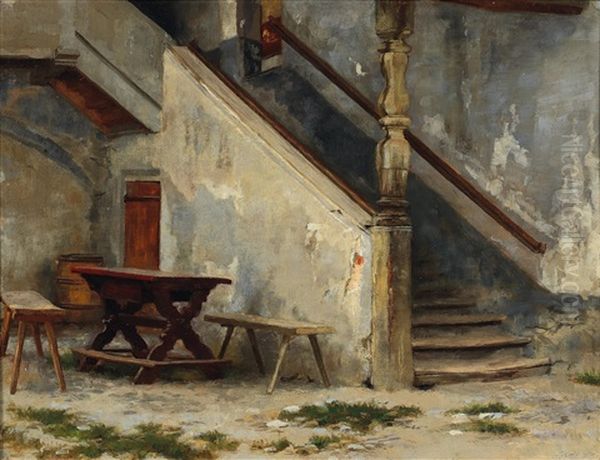 House Entrance With Stairs - view 1