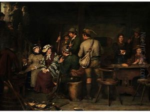 Fremde Auf Der Alm by Franz Von Defregger