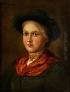 Halbbildnis Eines Dirndls by Franz Von Defregger